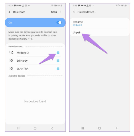 همگام سازی می بند 4 و 3 با گوشی