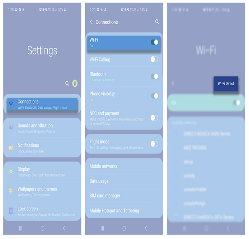 اتصال گوشی به تلویزیون با wifi direct