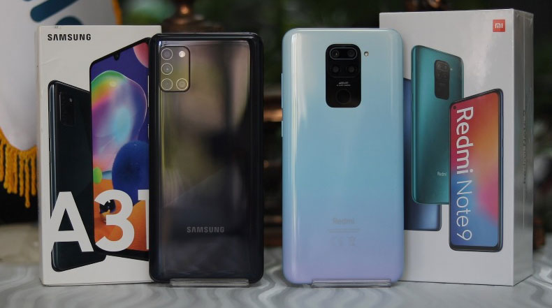 مقایسه گوشی a31 با شیائومی نوت 9