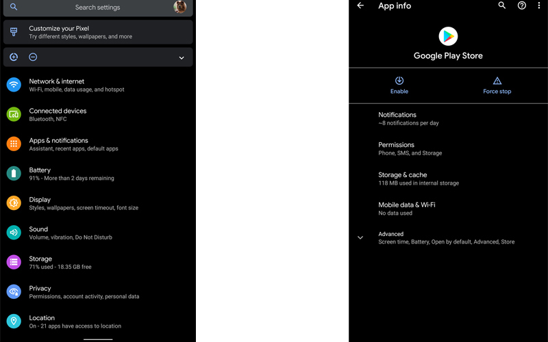 مشکلات اندروید