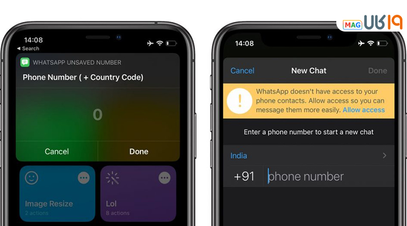 ارسال پیام در واتساپ بدون ذخیره شماره