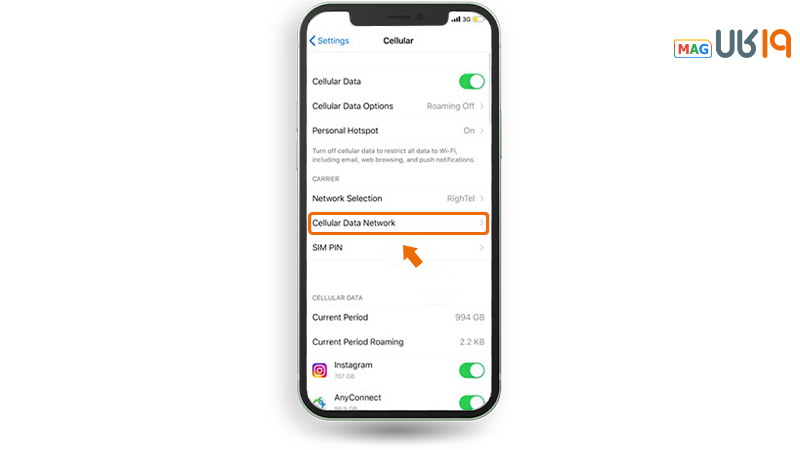 تنظیمات اینترنت ایرانسل ایفون 13