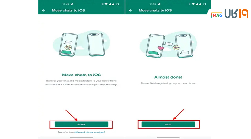 انتقال چت واتساپ از اندروید به ایفون