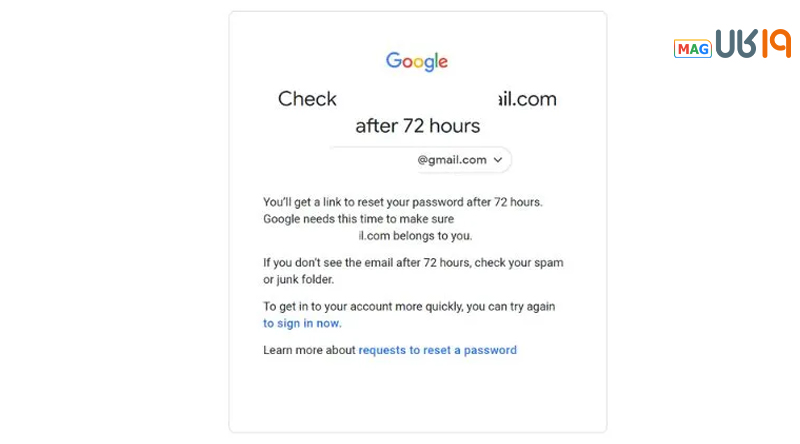 بازیابی ایمیل با شماره تلفن
