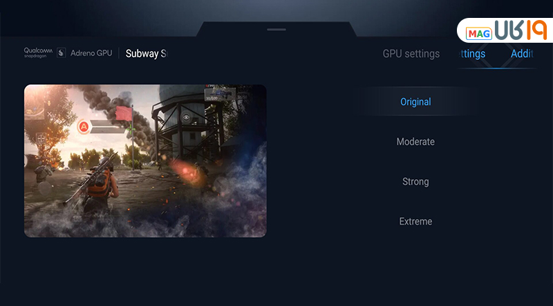 بخش Additional Settings برای تقویت کردن بازی