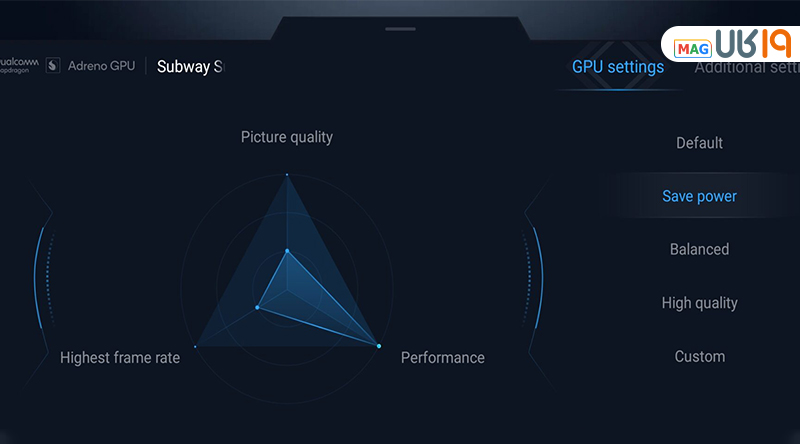 GPU Settings در گیم توربو شیائومی برای افزایش سرعت بازی