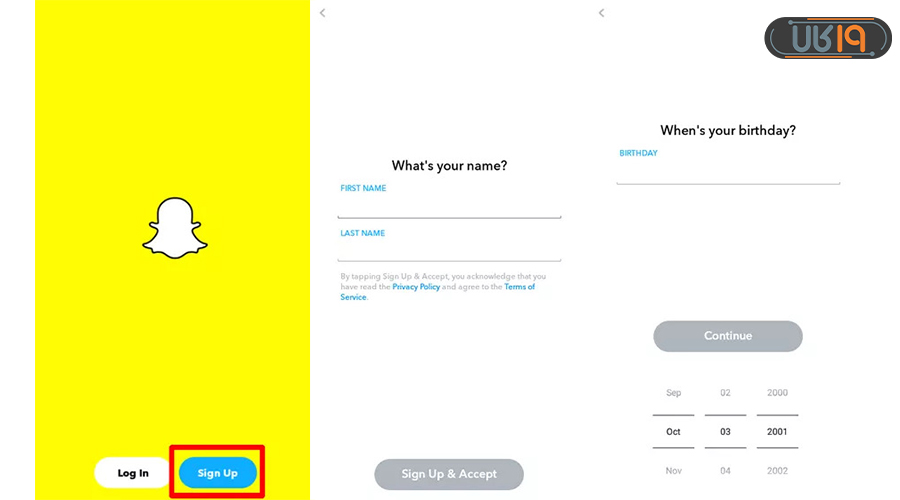 درست کردن اسنپ چت