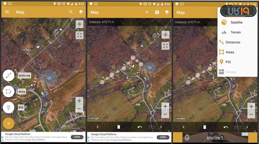 برنامه اندازه گیری مساحت زمین