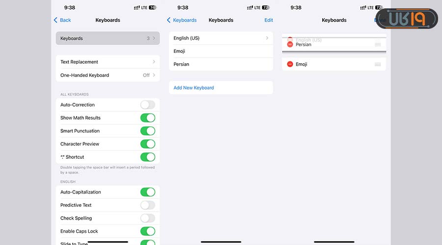 فارسی کردن کیبورد ایفون